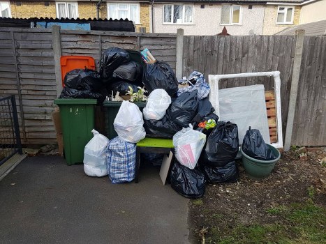 Construction site with a builders skip in Anerley