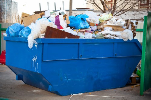 Residents sorting waste for recycling in Anerley