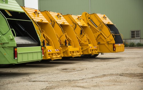 Professional skip delivery at a construction site